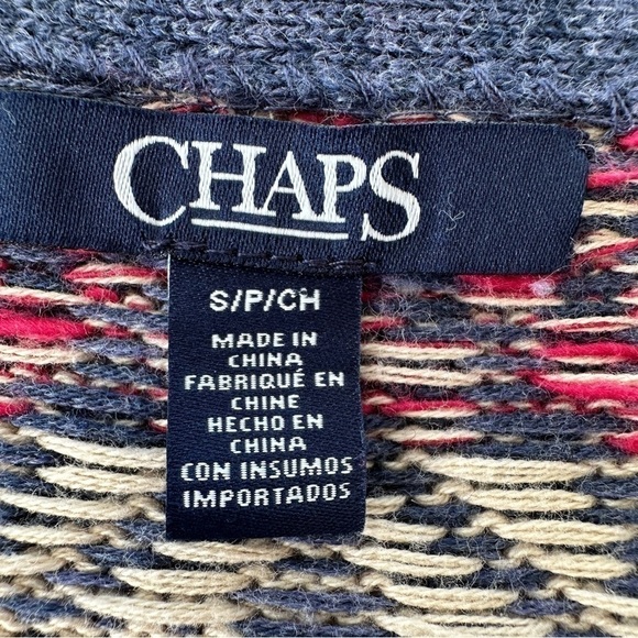 Chaps open cardigan, oversized fit  with dolman cut sleeves, cotton blend - Picture 9 of 10